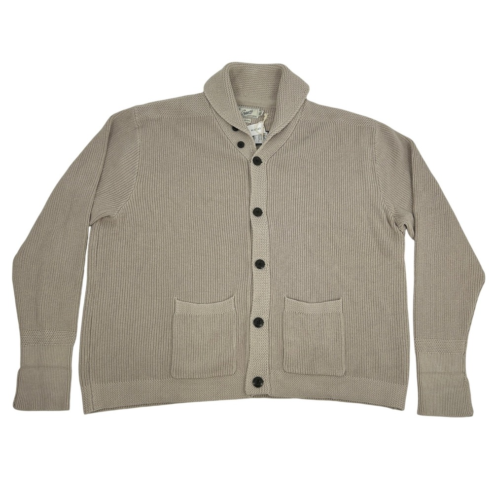Grayers Clothers Shaker Stitch Shawl Cardigan Sweater Men's Beige‎ XXXL 3XL NEW